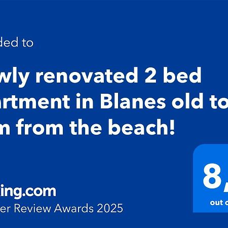 2 Bedroom Large Modern Apartment In Blanes Old Town 50M From The Beach! Extérieur photo